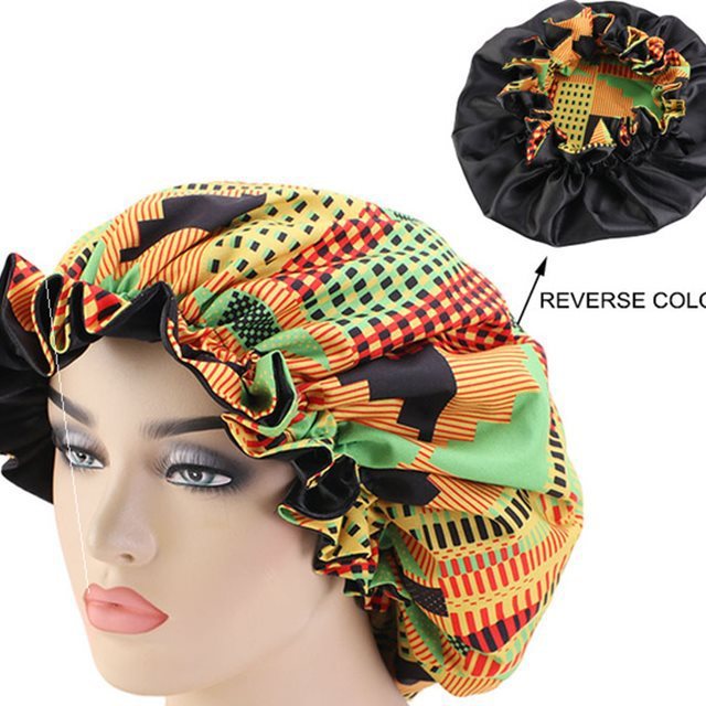 Ankara Print Bonnet Sleep Cap