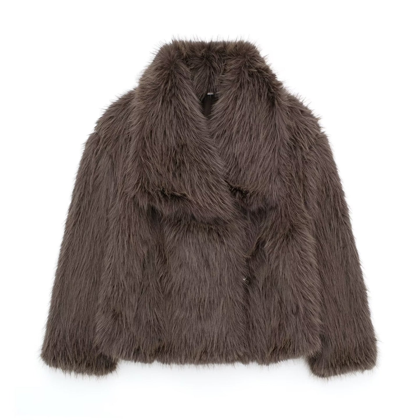 Faux Fur Plush Fluffy Coat