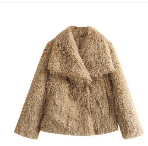 Faux Fur Plush Fluffy Coat