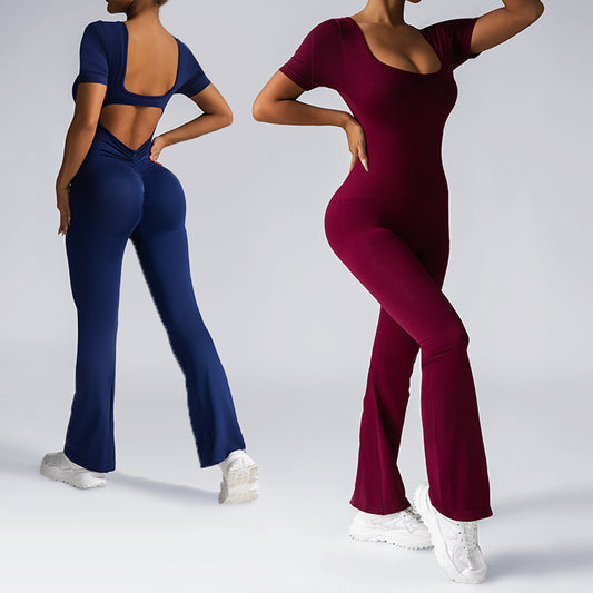 Sexy Flare Pants Yoga Jumpsuit