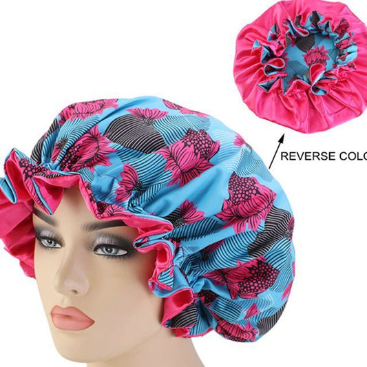 Ankara Print Bonnet Sleep Cap