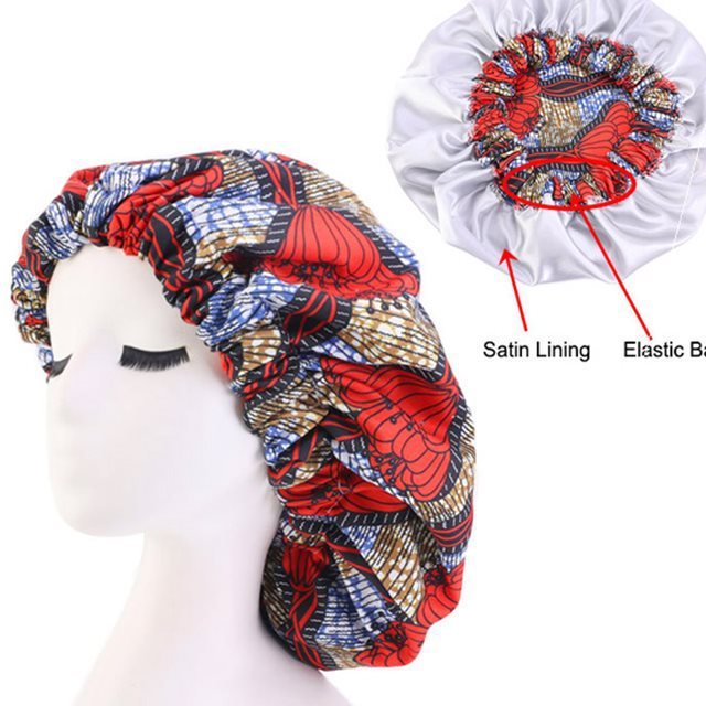 Ankara Print Bonnet Sleep Cap