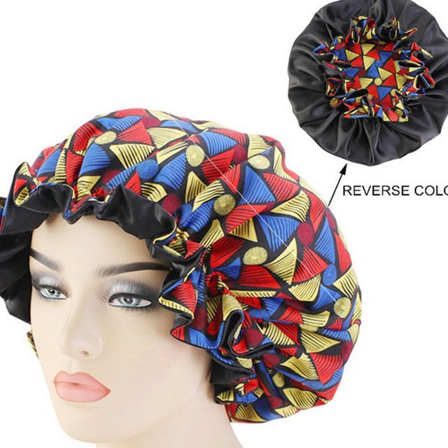 Ankara Print Bonnet Sleep Cap