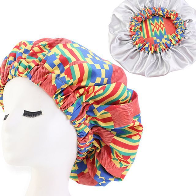 Ankara Print Bonnet Sleep Cap