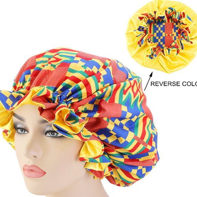 Ankara Print Bonnet Sleep Cap