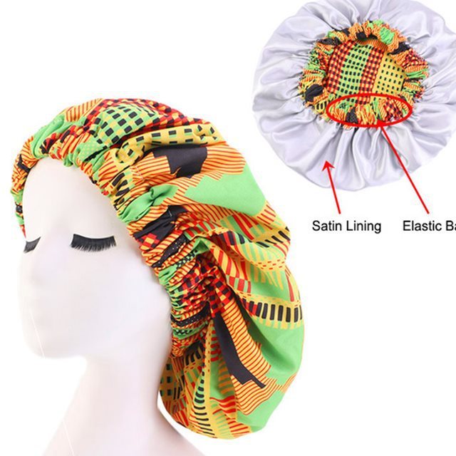 Ankara Print Bonnet Sleep Cap