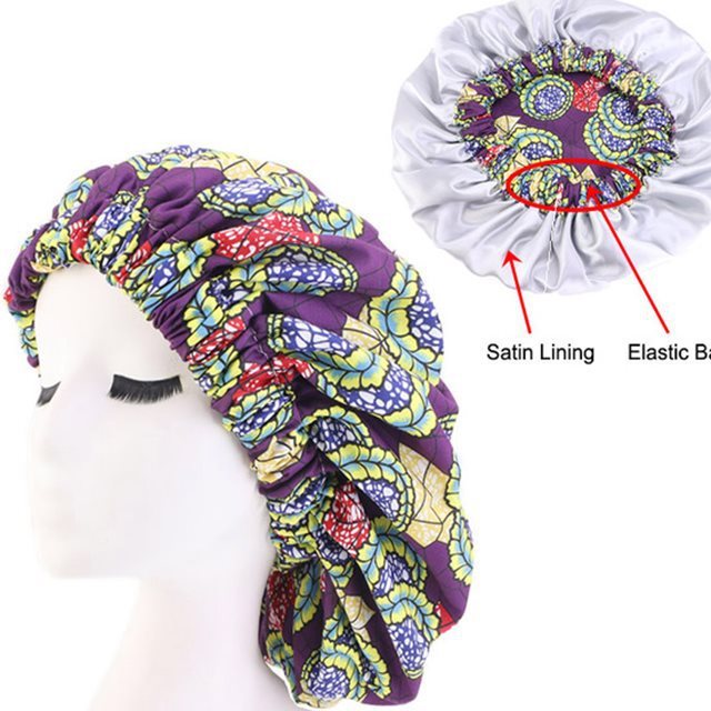 Ankara Print Bonnet Sleep Cap