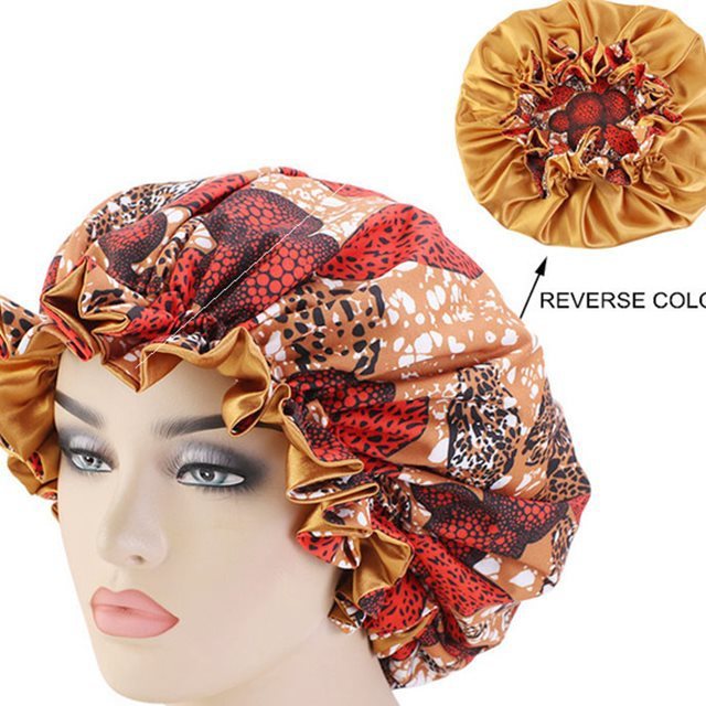 Ankara Print Bonnet Sleep Cap