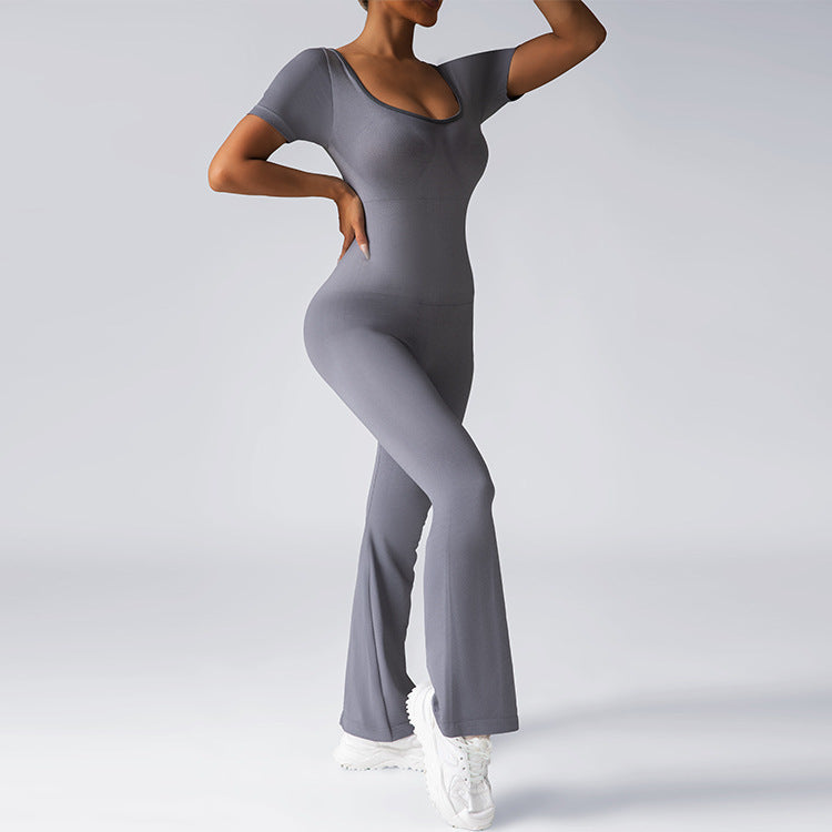 Sexy Flare Pants Yoga Jumpsuit