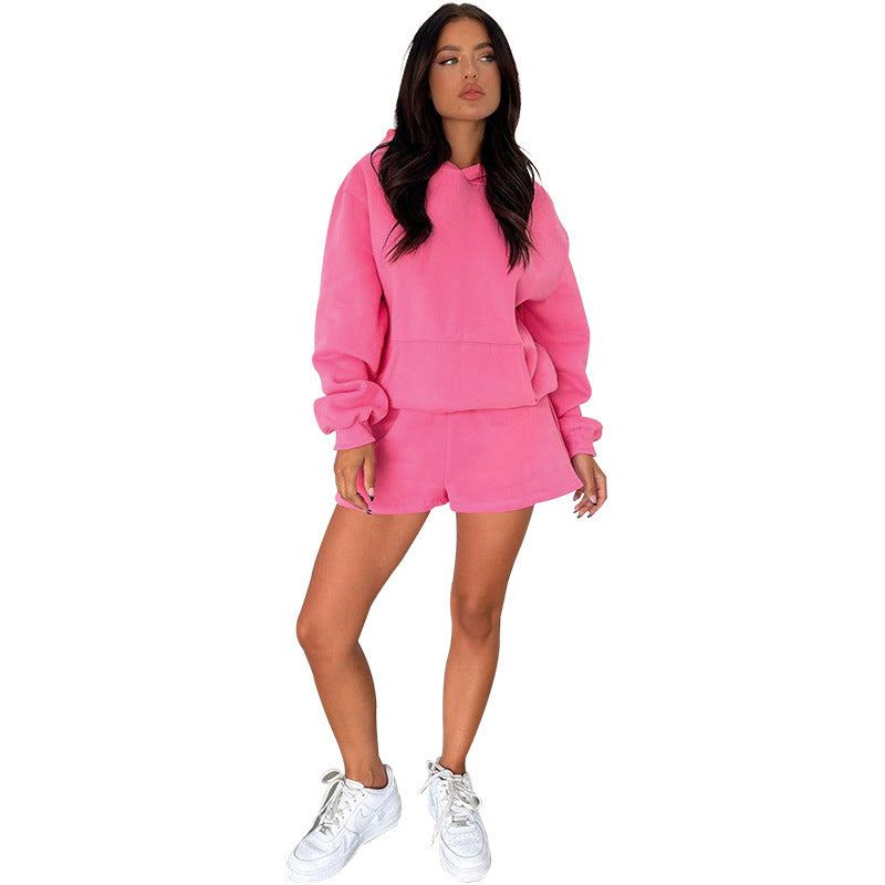 Long Sleeve Hooded Two-piece Fashion