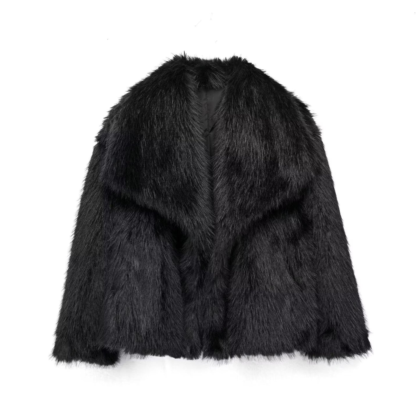 Faux Fur Plush Fluffy Coat