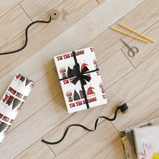 Tis The Season Gift Wrapping Paper Rolls, 1pc