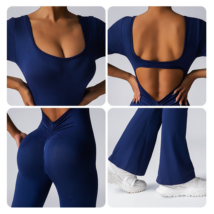 Sexy Flare Pants Yoga Jumpsuit