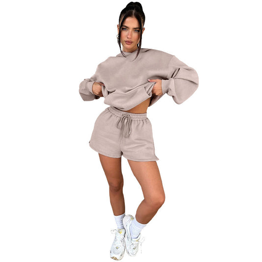 Long Sleeve Hooded Two-piece Fashion