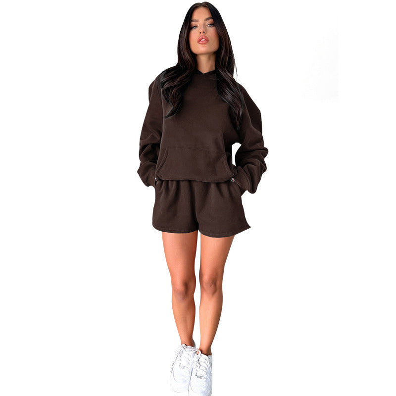 Long Sleeve Hooded Two-piece Fashion