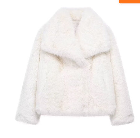 Faux Fur Plush Fluffy Coat
