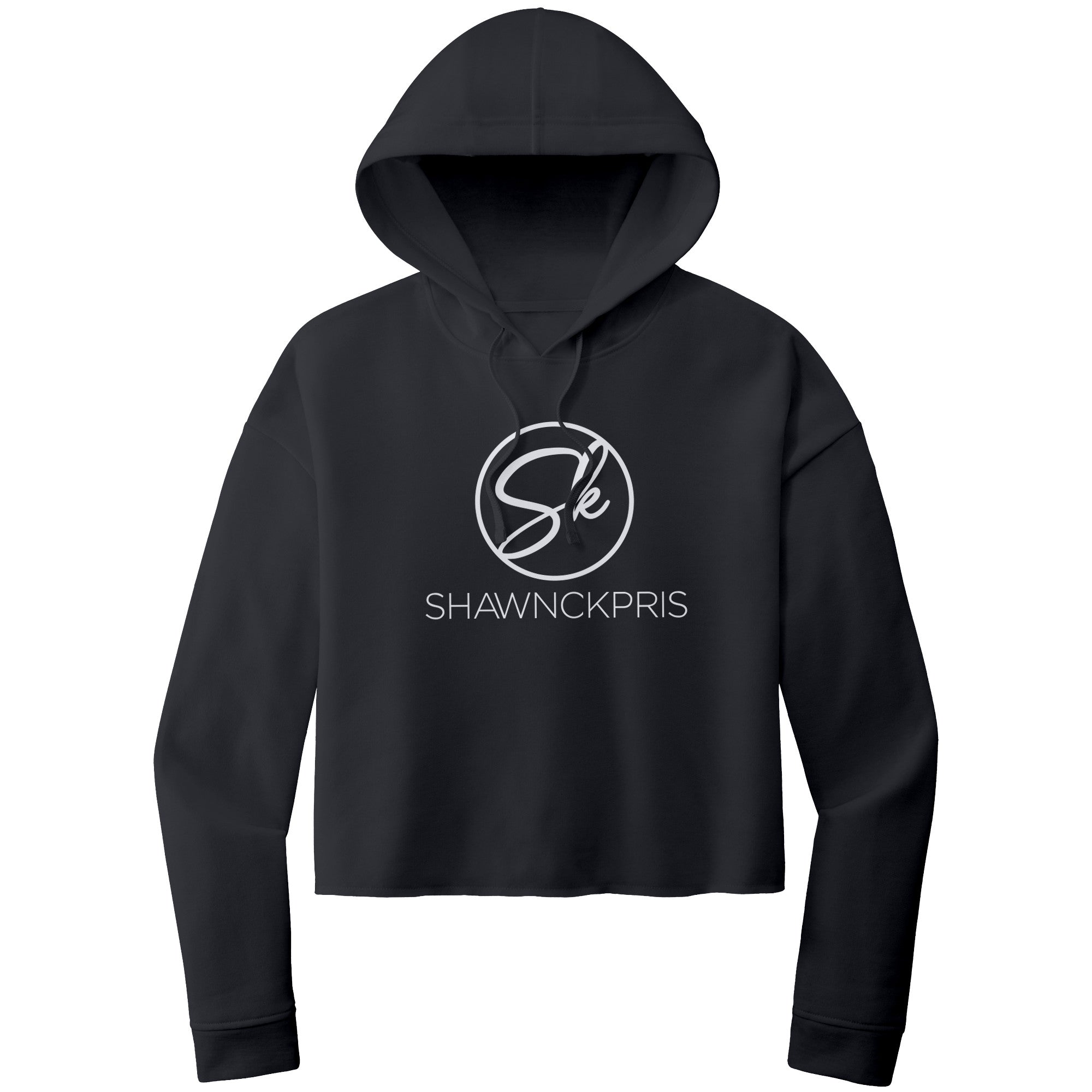 レディースウェア ResurrectionCHAIN EMBROIDERY LOGO HOODIE Ladies Crop Hoodie with white logo – Shawnc Kpris