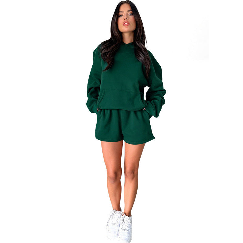 Long Sleeve Hooded Two-piece Fashion