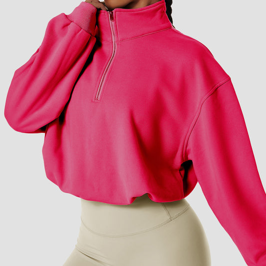 Fleece-lined Sporty Pullover Sweater rkout