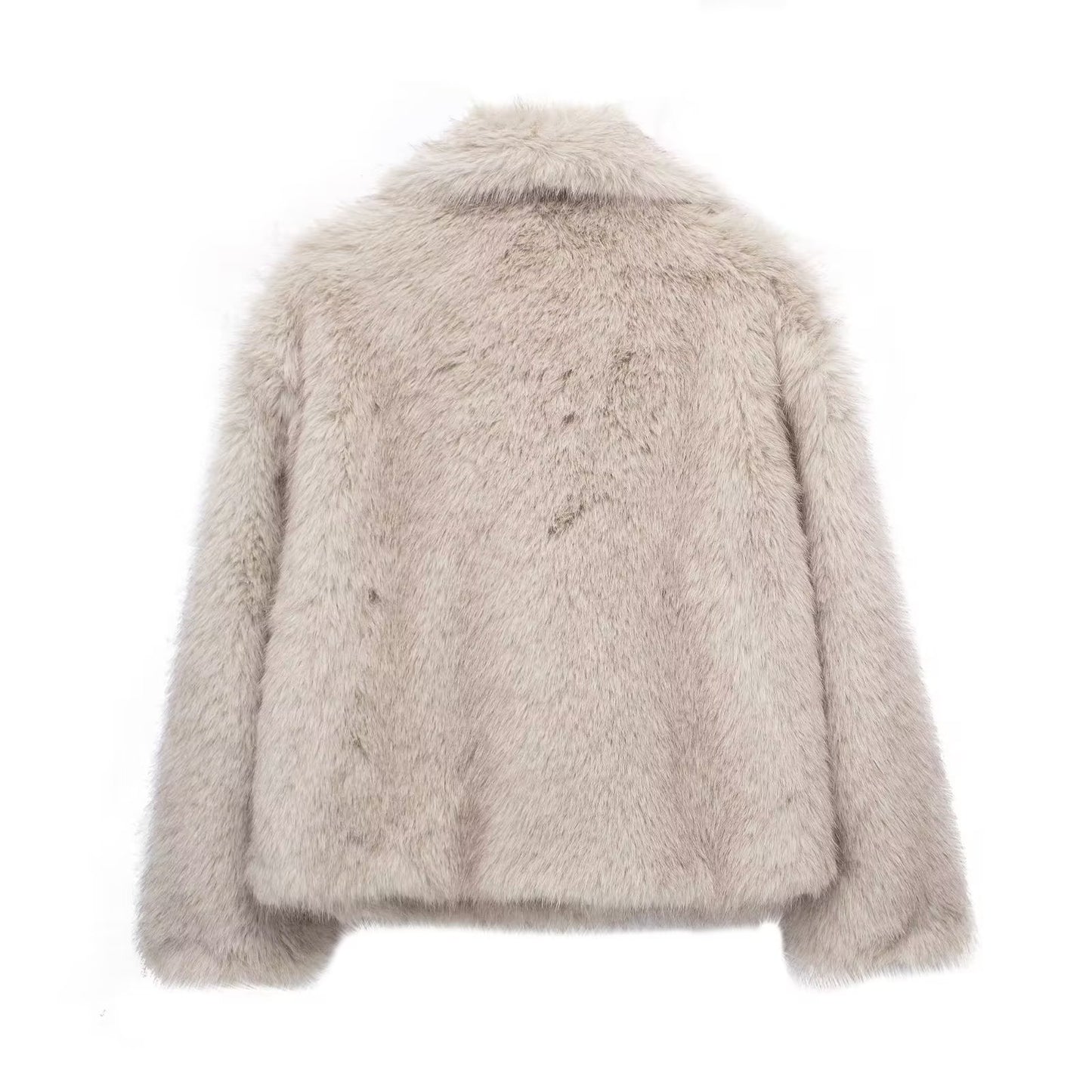 Faux Fur Plush Fluffy Coat