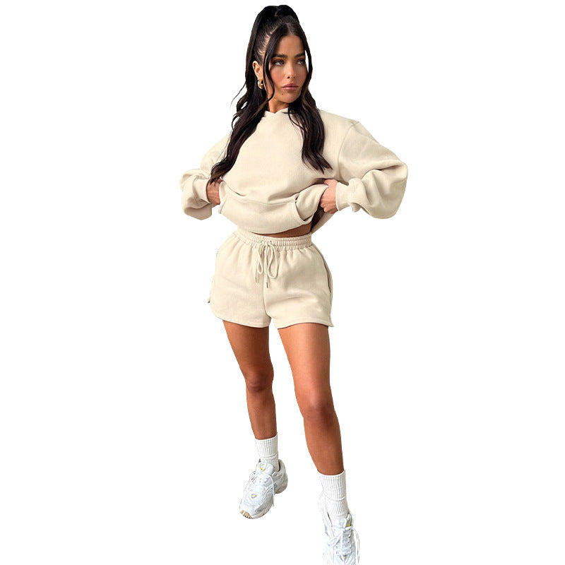 Long Sleeve Hooded Two-piece Fashion