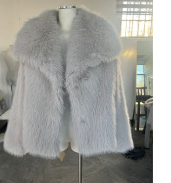 Faux Fur Plush Fluffy Coat