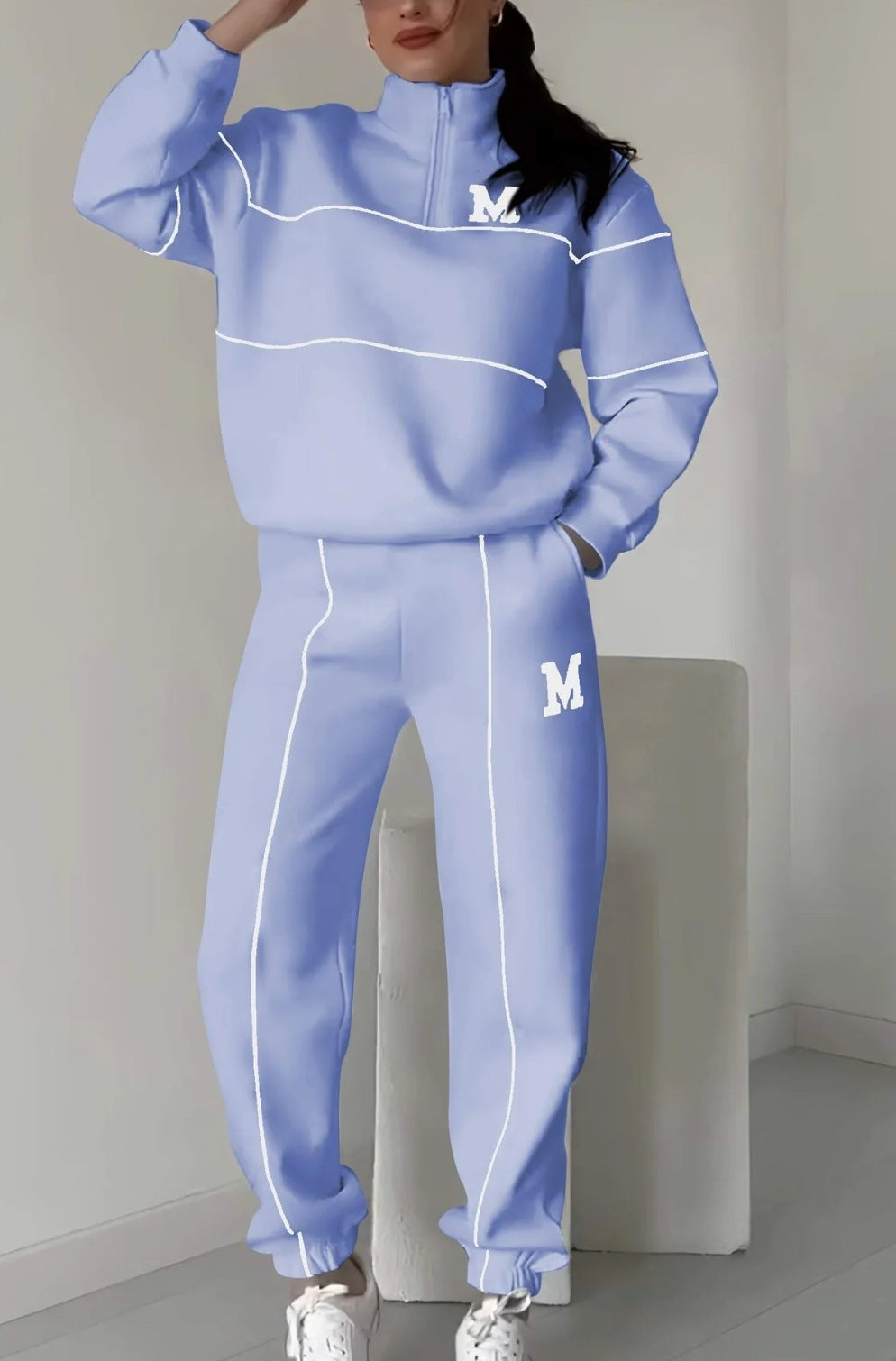 2 Piece Classic Lounge Pullover Sweatsuit
