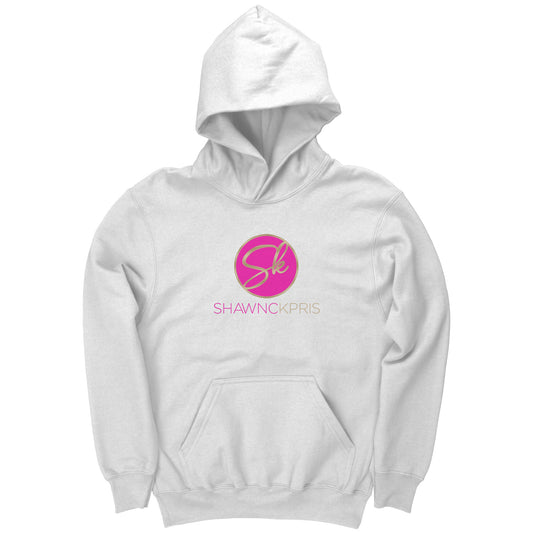 White Hoodie w/ Pink Logo